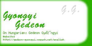 gyongyi gedeon business card